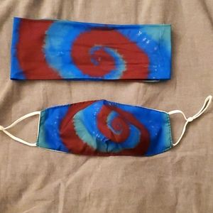 Matching head band and face mask